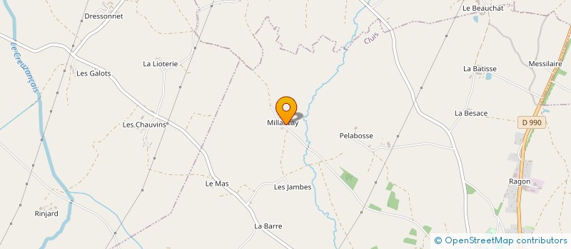 localisation de l'entreprise GAEC DE MILLANCAY à CLUIS