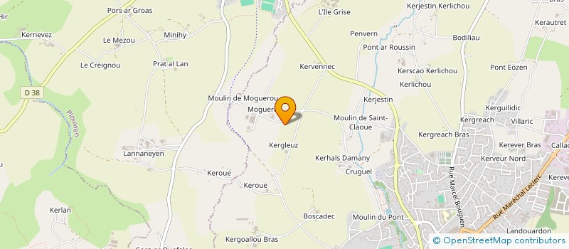 localisation de l'entreprise GAEC DE MOGUEROU à PLABENNEC