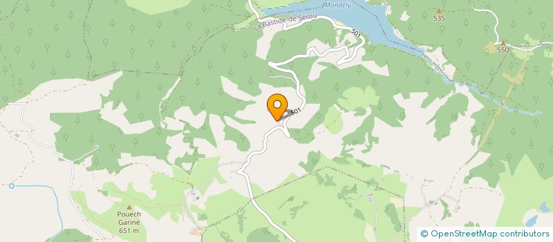 localisation de l'entreprise GAEC DE MONDELY à LA BASTIDE-DE-SEROU