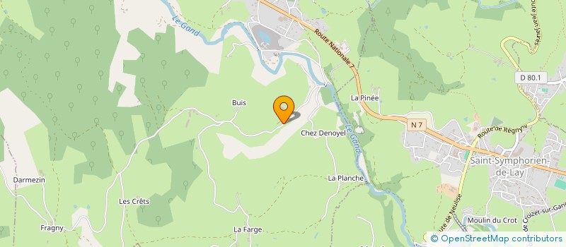 localisation de l'entreprise GAEC DE MONTCEAU à SAINT-SYMPHORIEN-DE-LAY