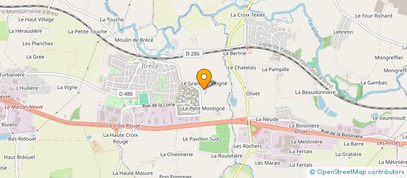 localisation de l'entreprise GAEC DE MONTIGNE  BRECE