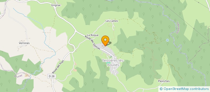 localisation de l'entreprise GAEC DE MONTIMART à TEISSIERES-LES-BOULIES
