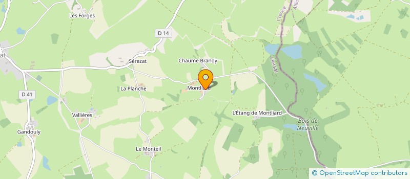 localisation de l'entreprise GAEC DE MONTLIARD à VIERSAT