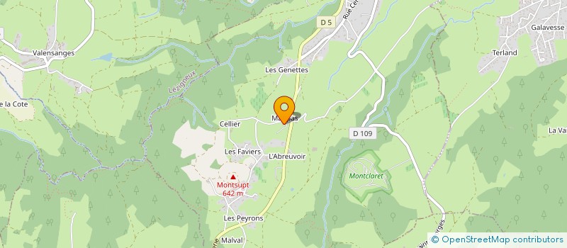 localisation de l'entreprise GAEC DE MONTSUPT  SAINT-GEORGES-HAUTE-VILLE