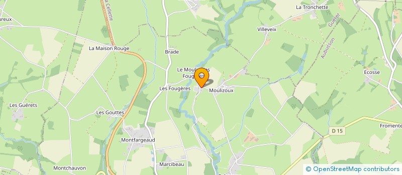 localisation de l'entreprise GAEC DE MOULIZOUX  GENOUILLAC