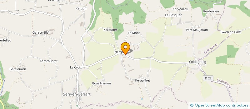 localisation de l'entreprise GAEC DE NERGAMP à SENVEN-LEHART