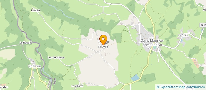 localisation de l'entreprise GAEC DE NEUVILLE  SAINT-MAURICE-PRES-PIONSAT