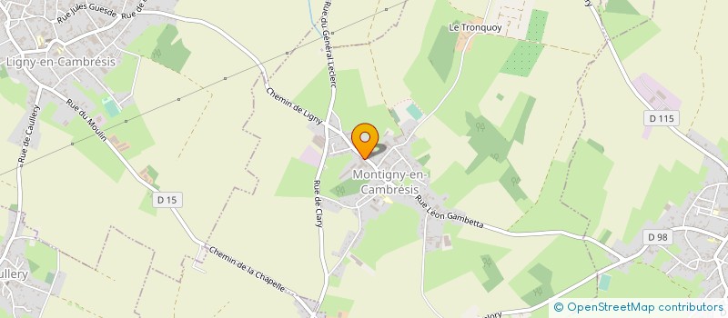 localisation de l'entreprise GAEC DE NEVE & FILS à MONTIGNY-EN-CAMBRESIS