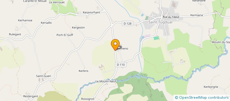 localisation de l'entreprise GAEC DE NIVINENO à SAINT-TUGDUAL