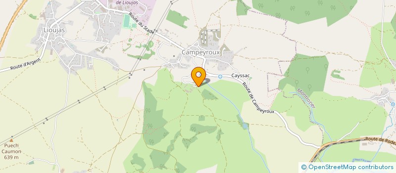 localisation de l'entreprise GAEC DE PAILHORIES  LA LOUBIERE