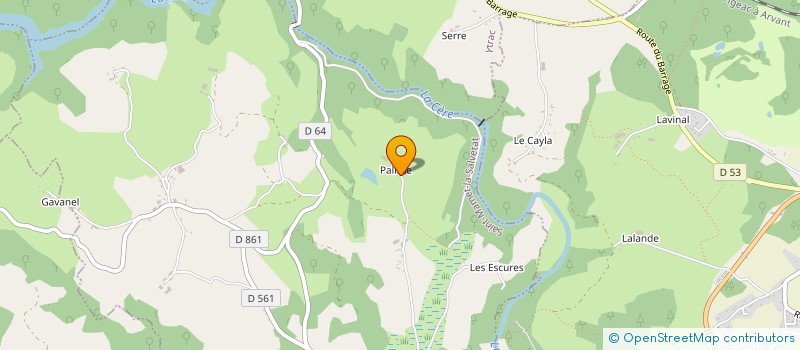 localisation de l'entreprise GAEC DE PALISSE à SAINT-MAMET-LA-SALVETAT