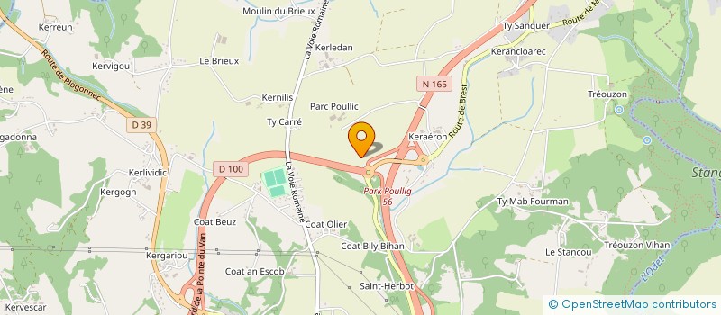 localisation de l'entreprise GAEC DE PARC POULIC à QUIMPER
