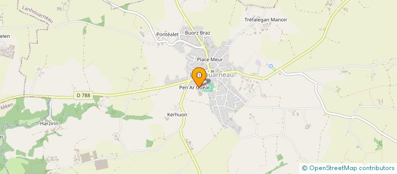 localisation de l'entreprise GAEC DE PEN AR GUEAR  LANHOUARNEAU