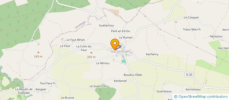 localisation de l'entreprise GAEC DE PEN AR LEGUER à BOURBRIAC