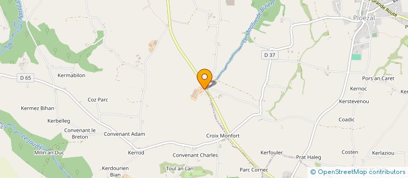 localisation de l'entreprise GAEC DE PEN BIZIEN  LA ROCHE-JAUDY