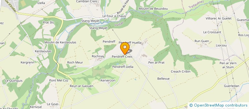 localisation de l'entreprise GAEC DE PENDREFF à IRVILLAC
