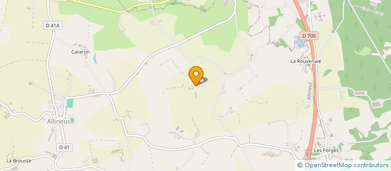 localisation de l'entreprise GAEC DE PENET à ALLINEUC