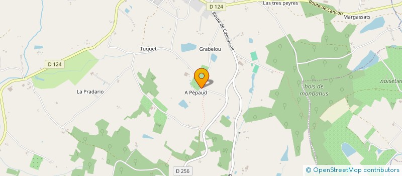 localisation de l'entreprise GAEC DE PEPAU  MONBAHUS