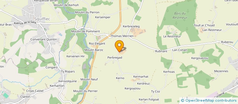localisation de l'entreprise GAEC DE PERBREGAT à POMMERIT-LE-VICOMTE