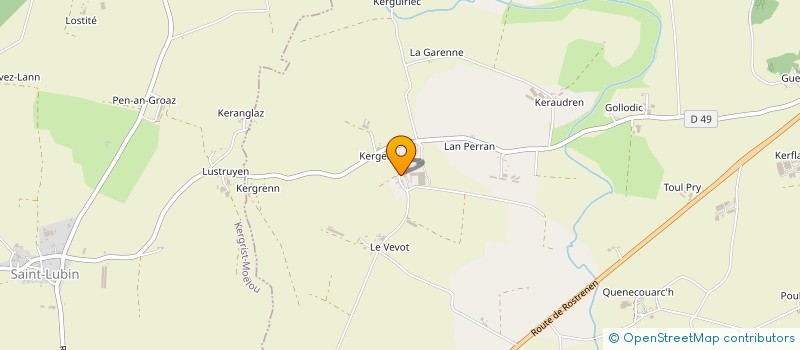 localisation de l'entreprise GAEC DE PERRAN à PLOUNEVEZ QUINTIN