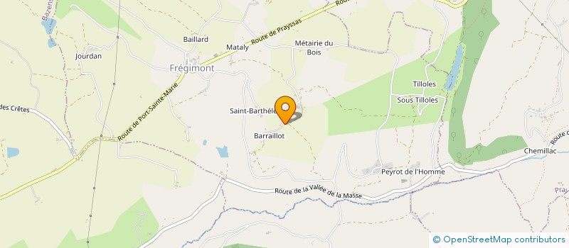 localisation de l'entreprise GAEC DE PEYROULET  FREGIMONT
