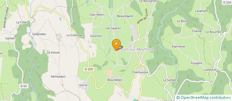 localisation de l'entreprise GAEC DE PIEDFROID à TOURS-SUR-MEYMONT