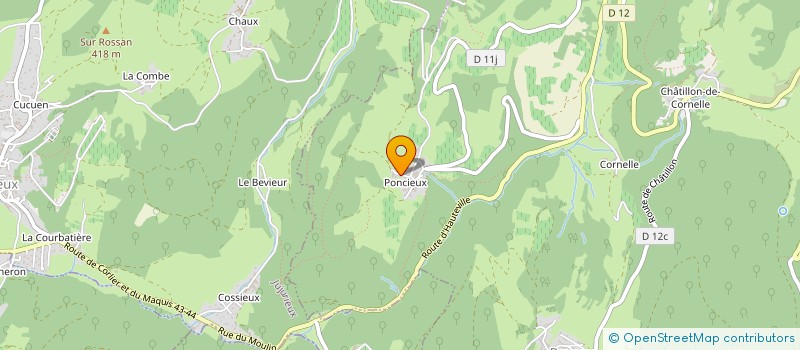 localisation de l'entreprise GAEC DE PLAN PONCIEUX à BOYEUX-SAINT-JEROME