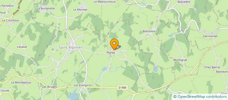 localisation de l'entreprise GAEC DE PLANET  SAINT-ALPINIEN