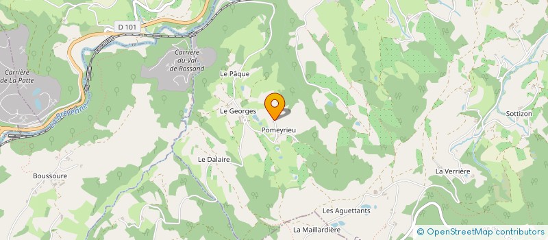 localisation de l'entreprise GAEC DE POMEYRIEUX à COURZIEU