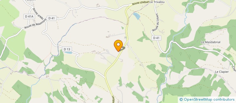 localisation de l'entreprise GAEC DE POUDAC  DENAT