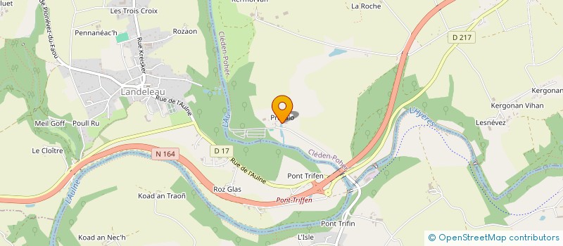 localisation de l'entreprise GAEC DE PRATULO  CLEDEN-POHER