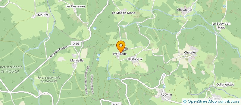 localisation de l'entreprise GAEC DE PREJURADE à CHAMPETIERES