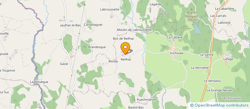 localisation de l'entreprise GAEC DE REILHAC à ROUZIERS