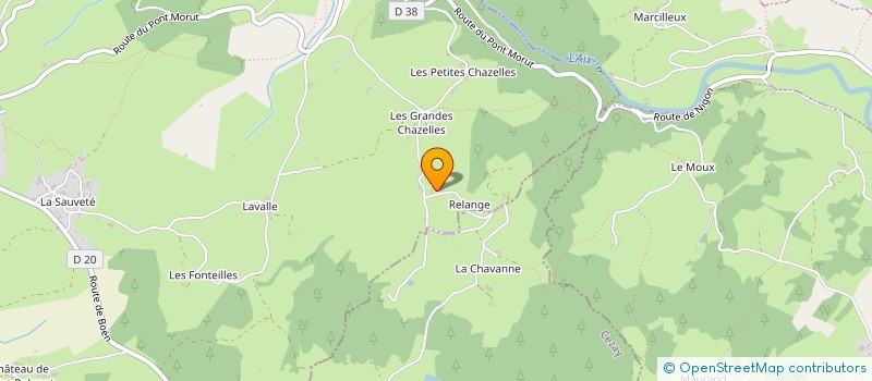 localisation de l'entreprise GAEC DE RELANGE à SAINT-MARTIN-LA-SAUVETE