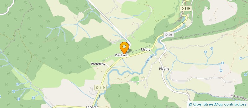 localisation de l'entreprise GAEC DE RIEUBACH à LE MAS-D'AZIL