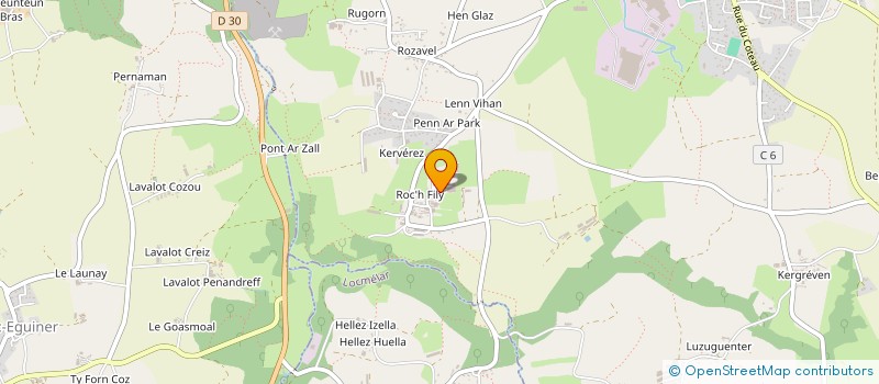 localisation de l'entreprise GAEC DE ROCH FILY à LAMPAUL-GUIMILIAU