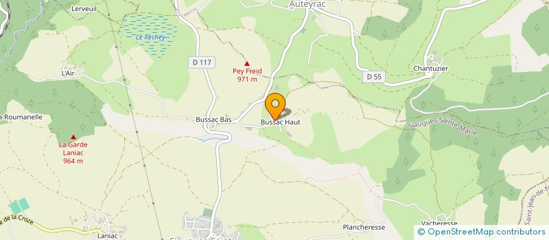 localisation de l'entreprise GAEC DE ROCHE VIVE à SIAUGUES SAINTE MARIE
