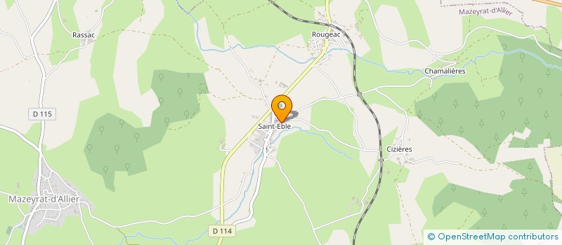 localisation de l'entreprise GAEC DE ROCHEBELLE à MAZEYRAT-D'ALLIER