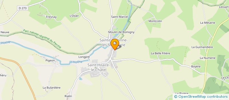 localisation de l'entreprise GAEC DE RONEL à SAINT-HILAIRE-LE-CHATEL