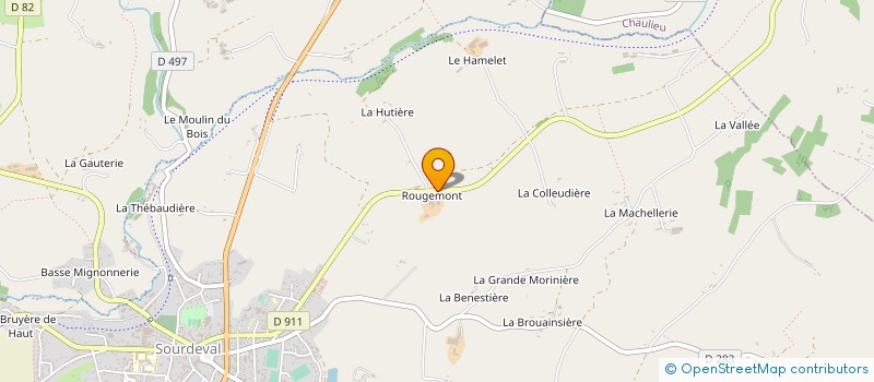 localisation de l'entreprise GAEC DE ROUGEMONT à SOURDEVAL