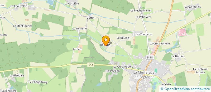 localisation de l'entreprise GAEC DE ROUILLON à LA MEILLERAYE-DE-BRETAGNE