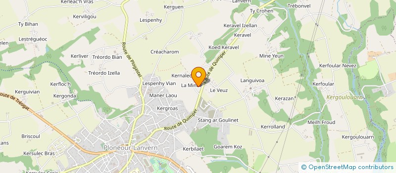 localisation de l'entreprise GAEC DE ROZ AR BEUZ à PLONEOUR-LANVERN
