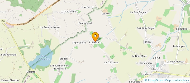 localisation de l'entreprise GAEC DE RUBESNARD à MANTILLY
