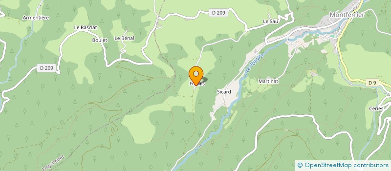 localisation de l'entreprise GAEC DE SAINT BARTHELEMY DU FOURCAT à MONTFERRIER