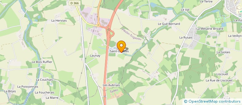 localisation de l'entreprise GAEC DE SAINT GOUDAS à PLESLIN-TRIGAVOU