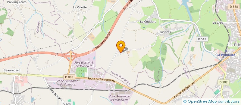 localisation de l'entreprise GAEC DE SAINT HUBERT à LUC-LA-PRIMAUBE