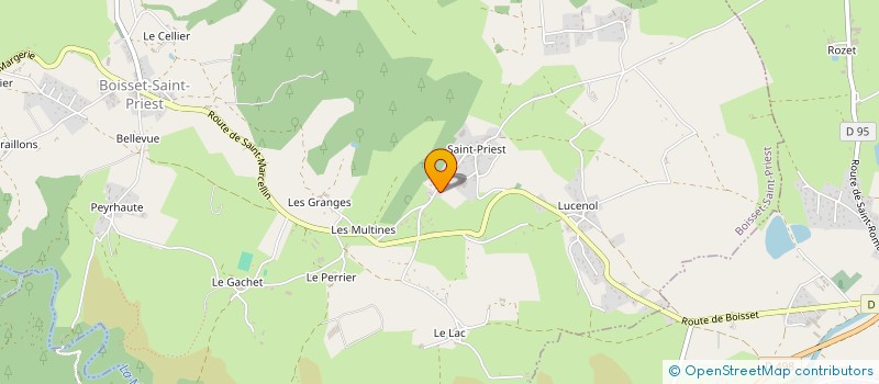 localisation de l'entreprise GAEC DE SAINT-PRIEST à BOISSET-SAINT-PRIEST