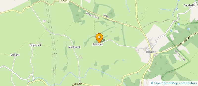 localisation de l'entreprise GAEC DE SALVAGES-MARTOURET  SALLES-CURAN