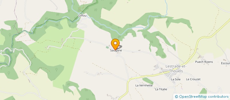 localisation de l'entreprise GAEC DE SAUGANE  LESTRADE ET THOUELS