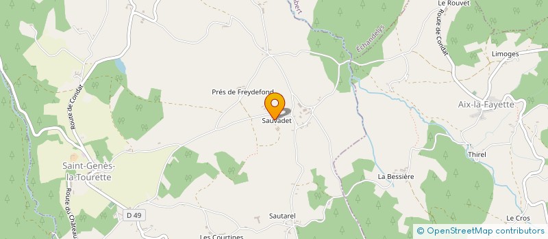 localisation de l'entreprise GAEC DE SAUVADET  SAINT-GENES-LA-TOURETTE